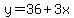 y=36%2B3x