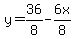 y=36%2F8-6x%2F8