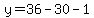 y=36-30-1