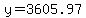 y=3605.97