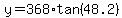 y=368%2Atan%2848.2%29