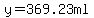 y=369.23ml