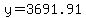 y=3691.91