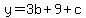 y=3b%2B9%2Bc