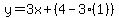 y=3x%2B%284-3%281%29%29