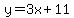 y=3x%2B11