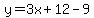 y=3x%2B12-9