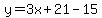 y=3x%2B21-15