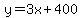 y=3x%2B400