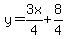 y=3x%2F4%2B8%2F4