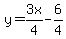 y=3x%2F4++-++6%2F4