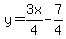 y=3x%2F4-7%2F4