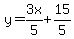 y=3x%2F5%2B15%2F5