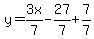 y=3x%2F7-27%2F7%2B7%2F7