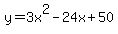 y=3x%5E2+-+24x%2B50