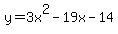 y=3x%5E2-19x-14