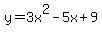 y=3x%5E2-5x%2B9