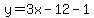 y=3x-12-1
