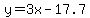 y=3x-17.7