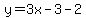 y=3x-3-2