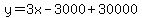 y=3x-3000%2B30000