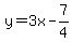 y=3x-7%2F4