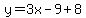 y=3x-9%2B8