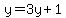 y=3y%2B1