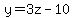 y=3z-10