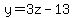 y=3z-13