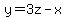 y=3z-x
