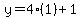 y=4%281%29%2B1