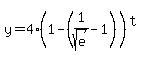 y=4%281-%281%2Fsqrt%28e%29+-+1%29%29%5Et