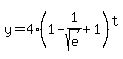 y=4%281-1%2Fsqrt%28e%29%2B+1%29%5Et