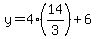 y=4%2814%2F3%29%2B6