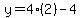 y=4%282%29-4