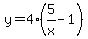 y=4%285%2Fx-1%29