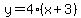 y=4%28x%2B3%29