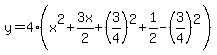 y=4%28x%5E2%2B3x%2F2%2B%283%2F4%29%5E2%2B1%2F2-%283%2F4%29%5E2%29
