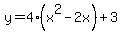 y=4%28x%5E2-2x%29%2B3
