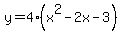 y=4%28x%5E2-2x-3%29