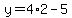 y=4%2A2-5