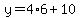 y=4%2A6%2B10