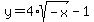 y=4%2Asqrt%28-x%29-1
