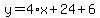 y=4%2Ax%2B24%2B6