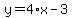 y=4%2Ax-3