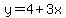 y=4%2B3x