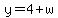 y=4%2Bw.