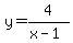y=4%2F%28x-1%29