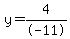 y=4%2F-11